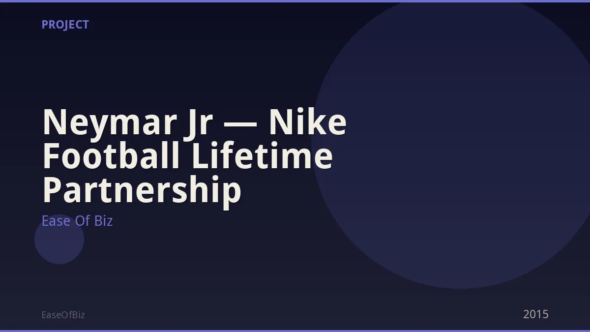 Neymar Jr — Nike Football Lifetime Partnership