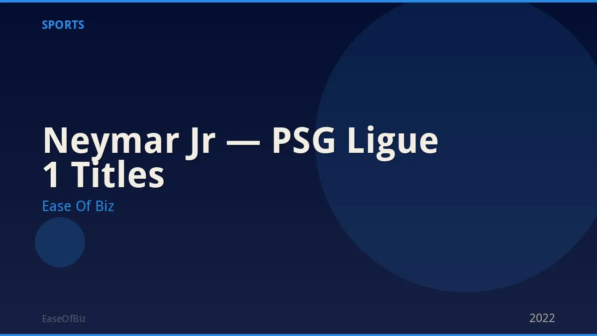 Neymar Jr — PSG Ligue 1 Titles