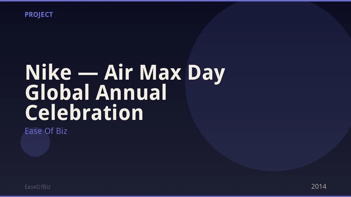 Nike — Air Max Day Global Annual Celebration