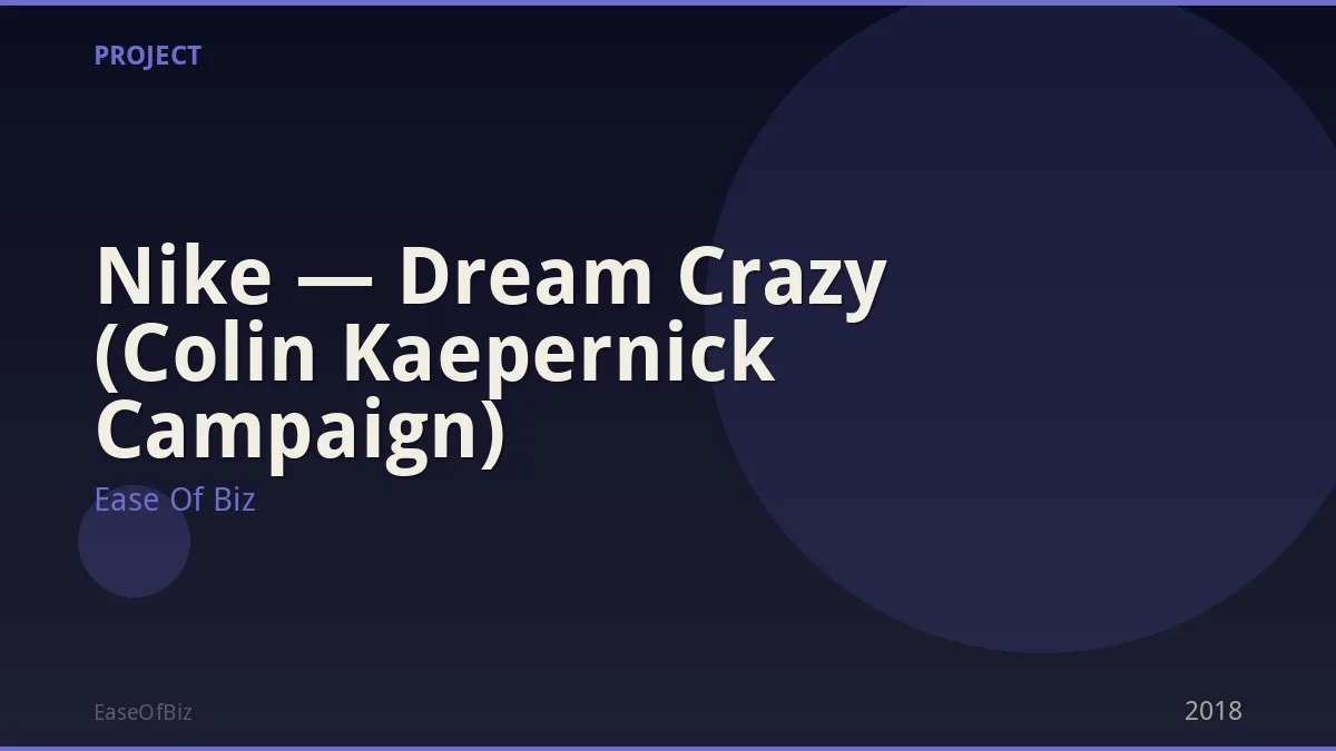 Nike — Dream Crazy (Colin Kaepernick Campaign)