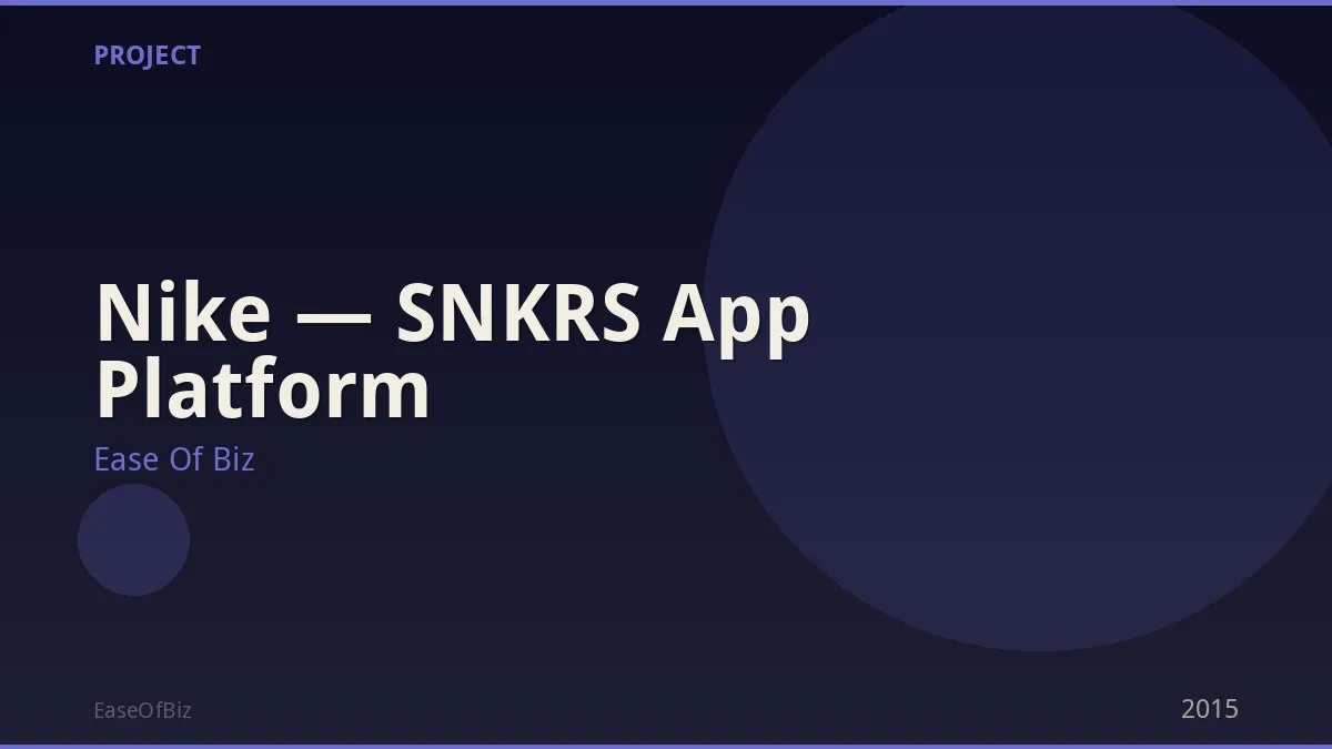 Nike — SNKRS App Platform