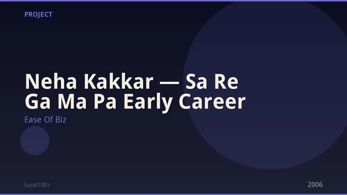 Neha Kakkar — Sa Re Ga Ma Pa Early Career