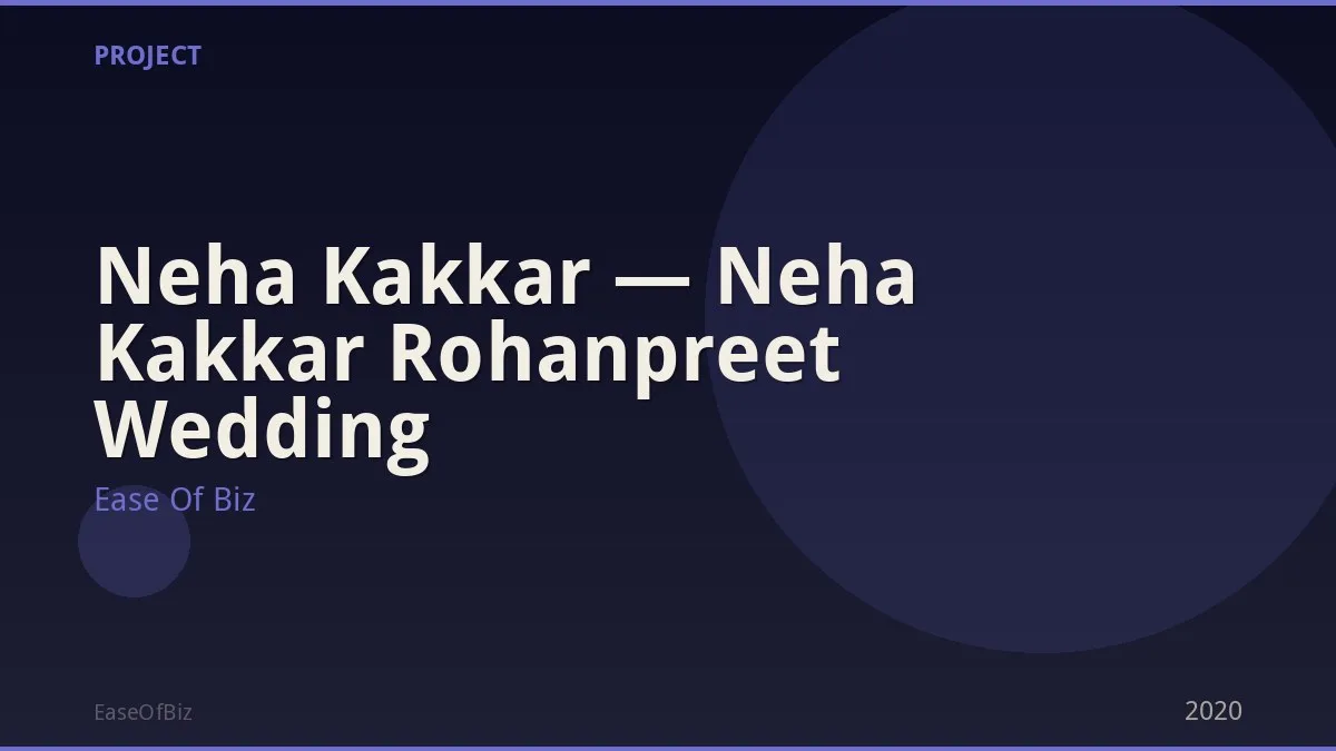 Neha Kakkar — Neha Kakkar Rohanpreet Wedding