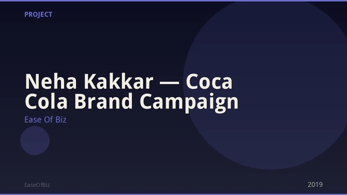 Neha Kakkar — Coca Cola Brand Campaign