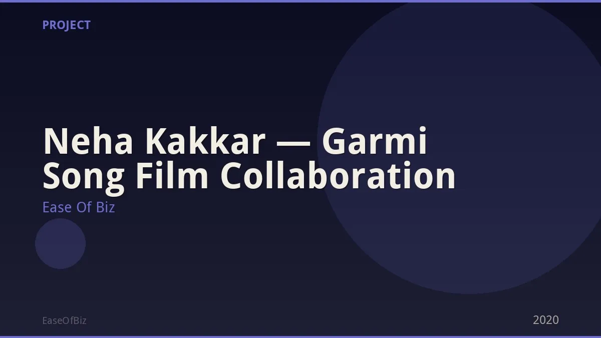 Neha Kakkar — Garmi Song Film Collaboration