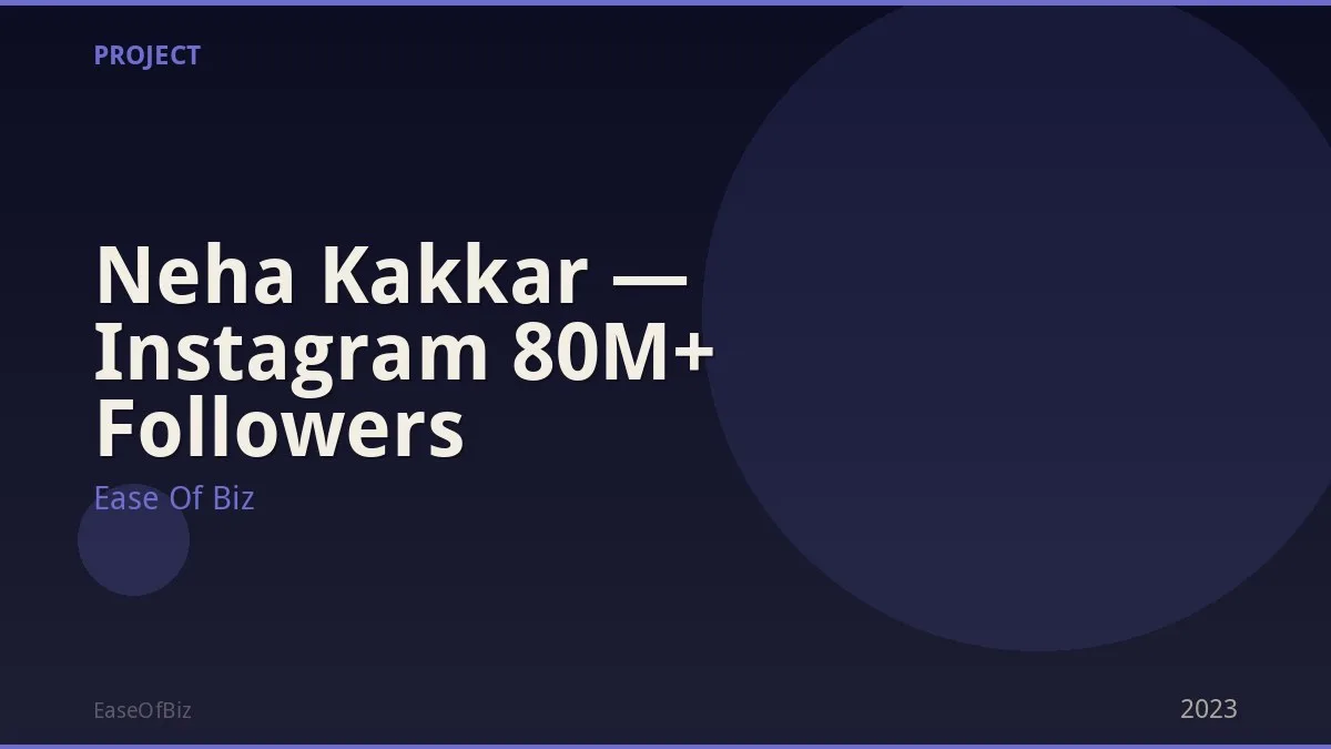 Neha Kakkar — Instagram 80M+ Followers