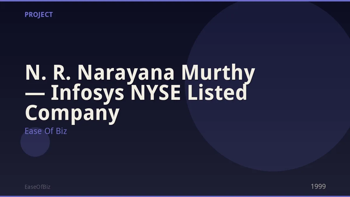 N. R. Narayana Murthy — Infosys NYSE Listed Company