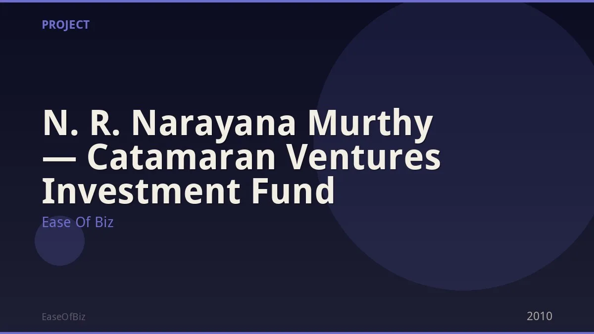 N. R. Narayana Murthy — Catamaran Ventures Investment Fund
