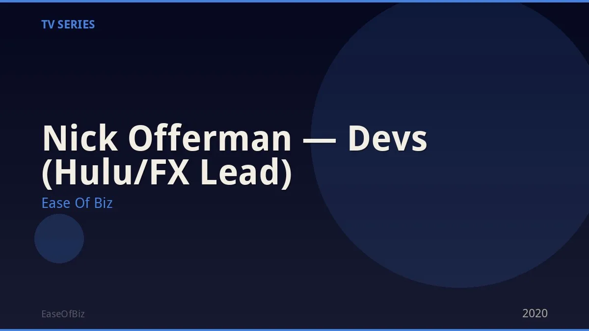 Nick Offerman — Devs (Hulu/FX Lead)