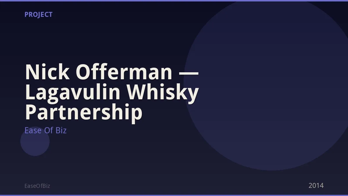 Nick Offerman — Lagavulin Whisky Partnership
