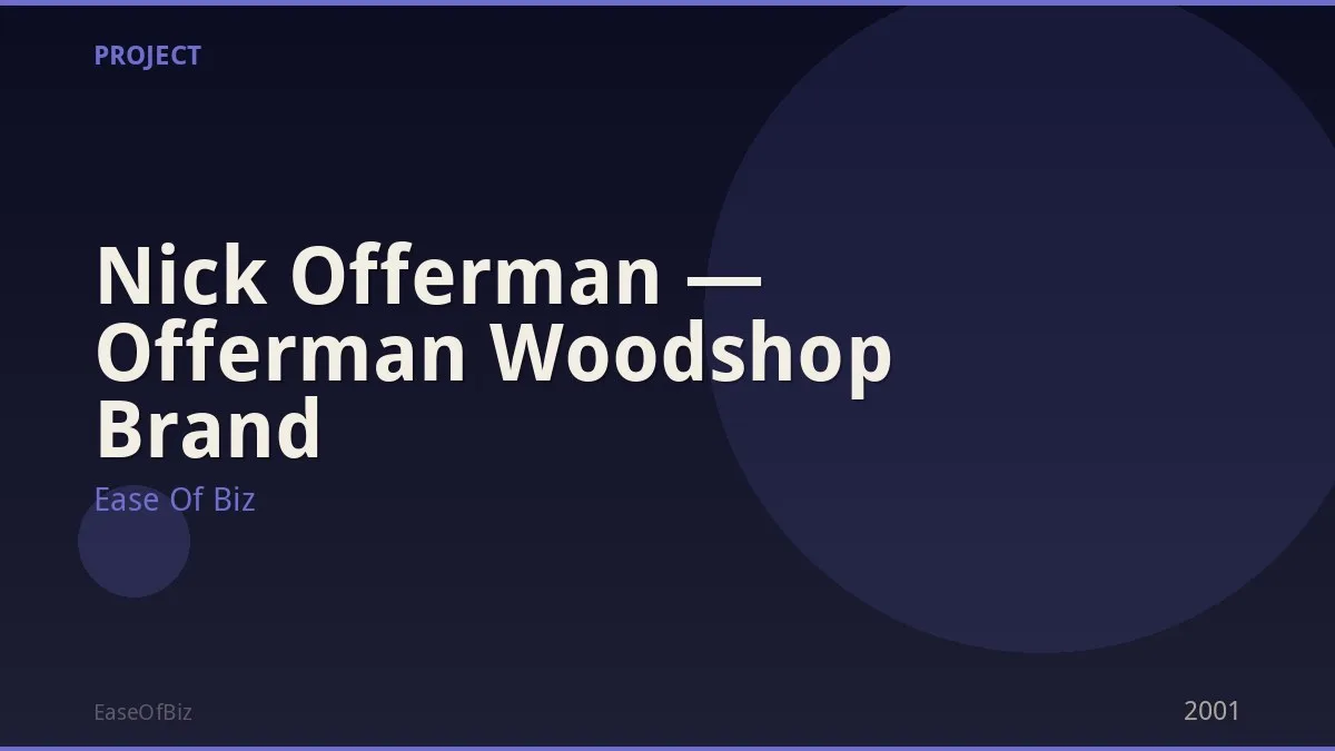 Nick Offerman — Offerman Woodshop Brand