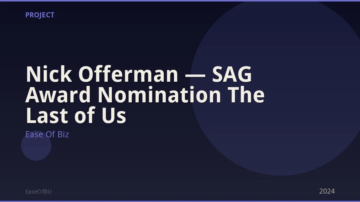 Nick Offerman — SAG Award Nomination The Last of Us