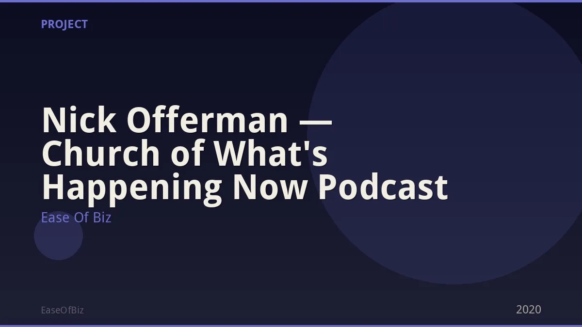 Nick Offerman — Church of What's Happening Now Podcast