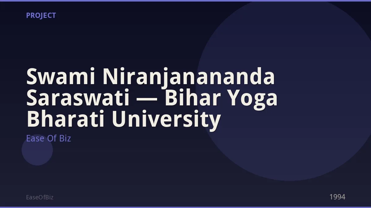 Swami Niranjanananda Saraswati — Bihar Yoga Bharati University
