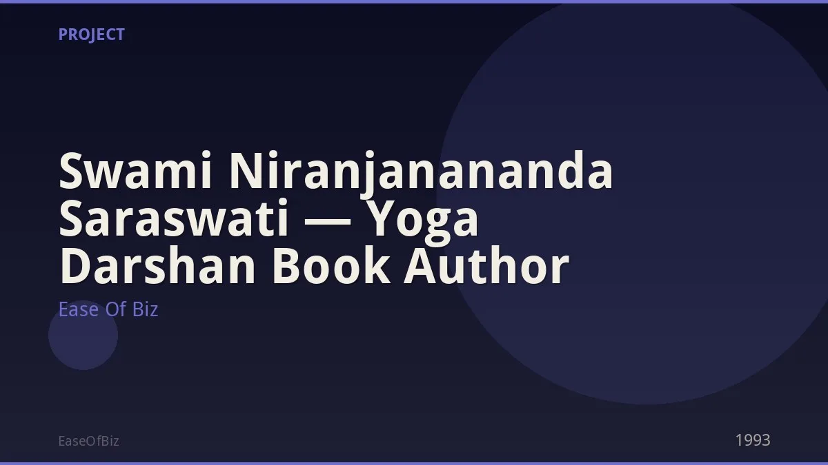 Swami Niranjanananda Saraswati — Yoga Darshan Book Author