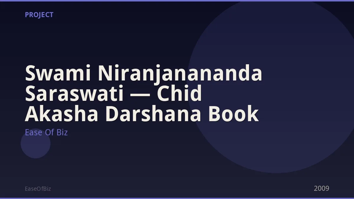 Swami Niranjanananda Saraswati — Chid Akasha Darshana Book