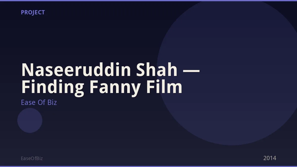 Naseeruddin Shah — Finding Fanny Film