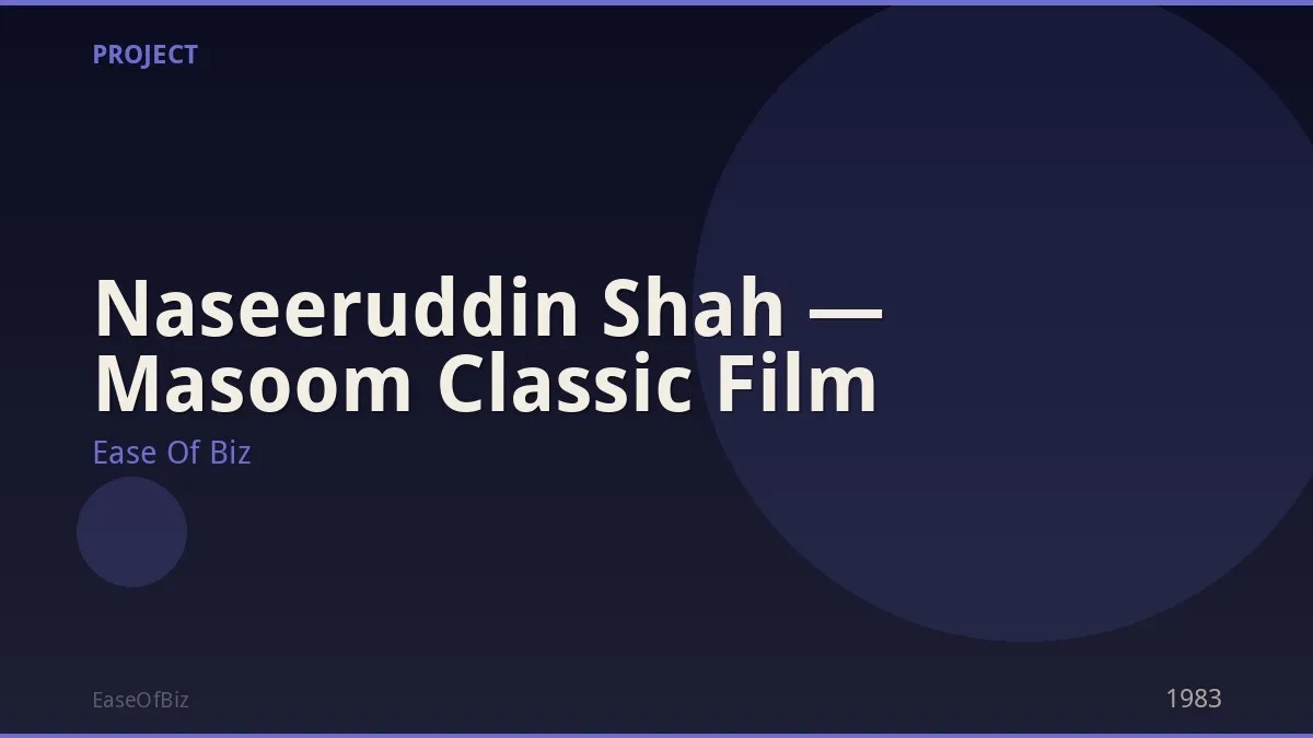 Naseeruddin Shah — Masoom Classic Film