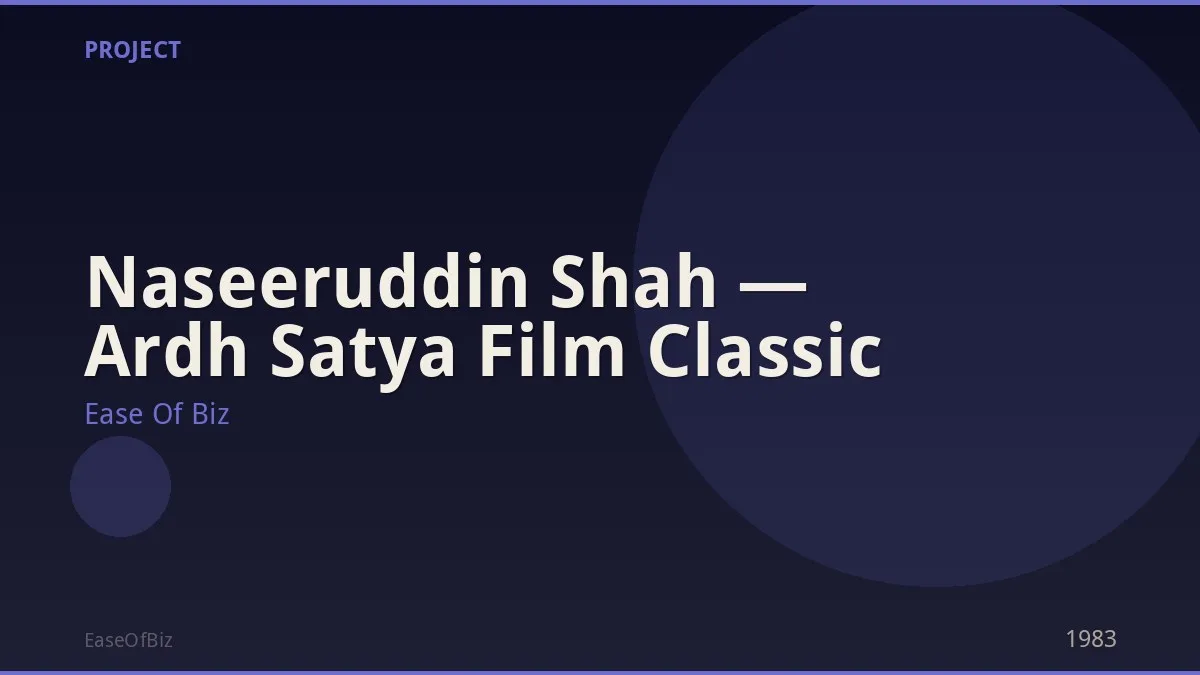 Naseeruddin Shah — Ardh Satya Film Classic