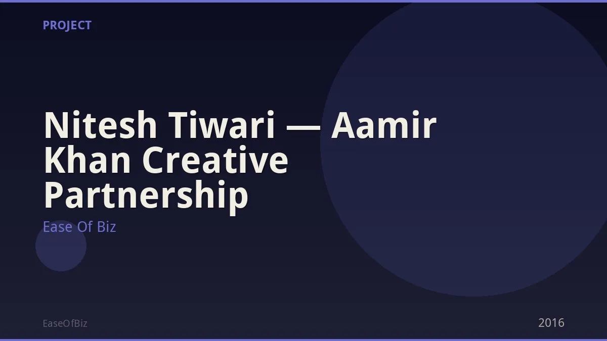 Nitesh Tiwari — Aamir Khan Creative Partnership