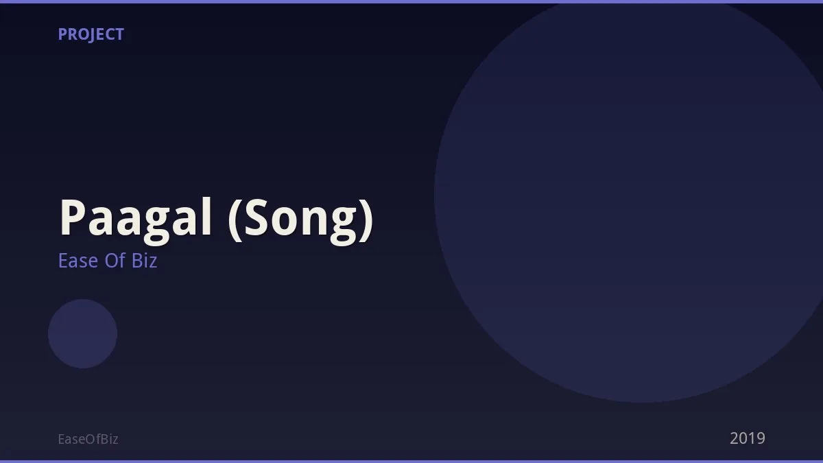 Paagal (Song)