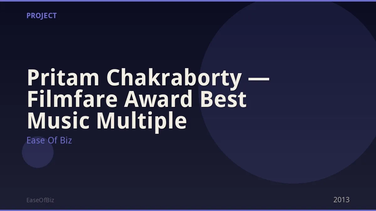 Pritam Chakraborty — Filmfare Award Best Music Multiple