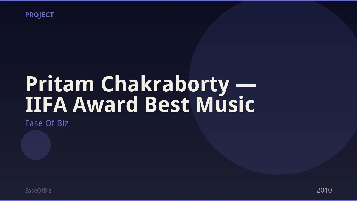 Pritam Chakraborty — IIFA Award Best Music