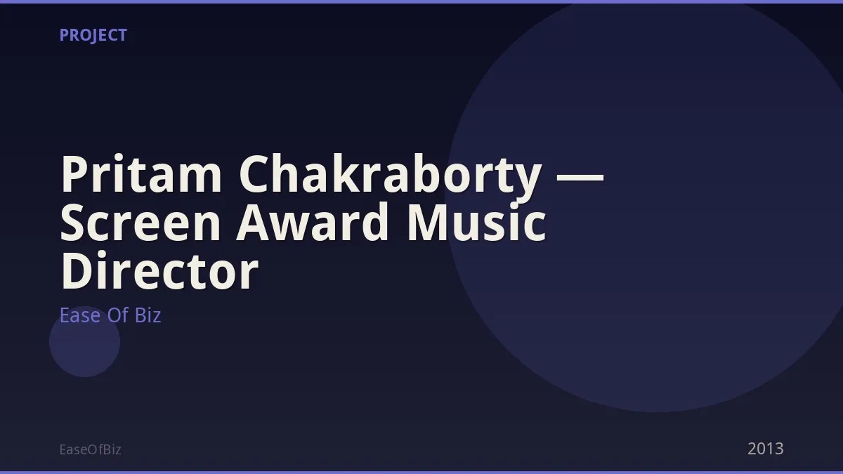 Pritam Chakraborty — Screen Award Music Director