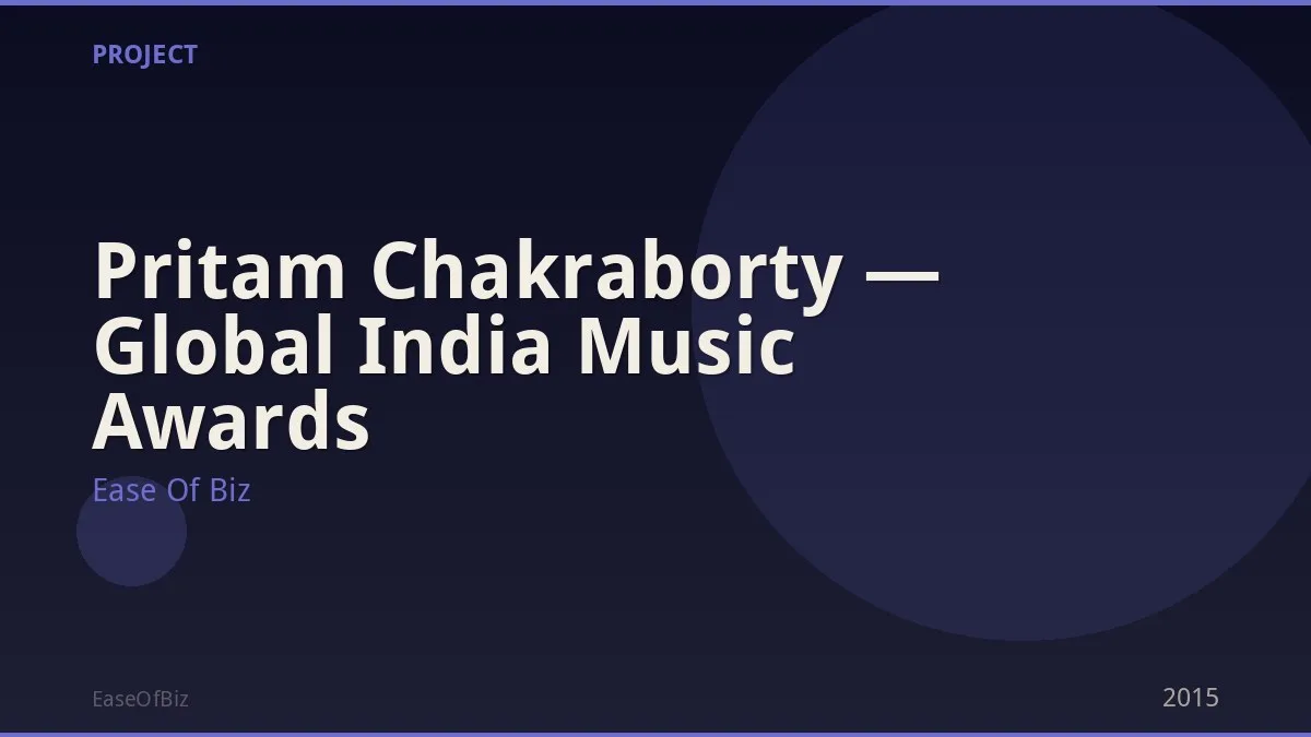 Pritam Chakraborty — Global India Music Awards
