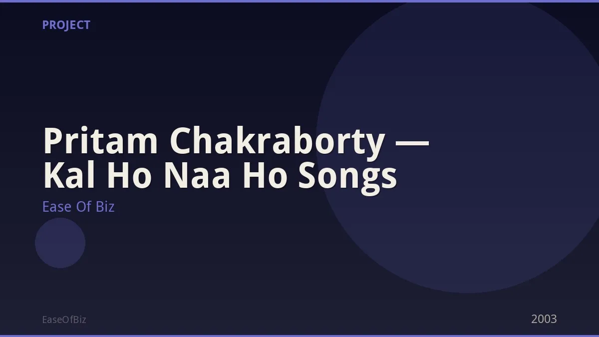 Pritam Chakraborty — Kal Ho Naa Ho Songs