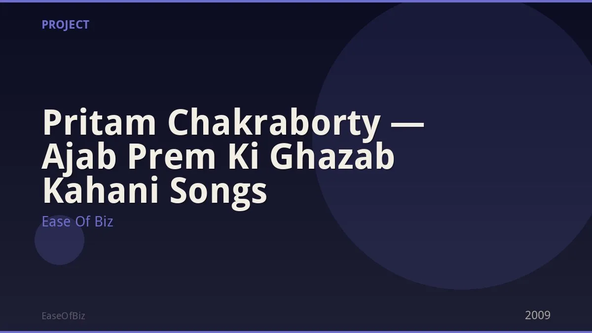 Pritam Chakraborty — Ajab Prem Ki Ghazab Kahani Songs