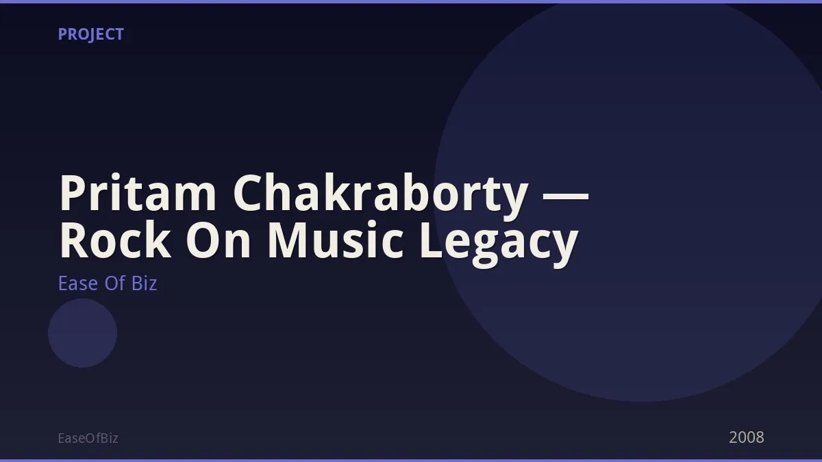 Pritam Chakraborty — Rock On Music Legacy