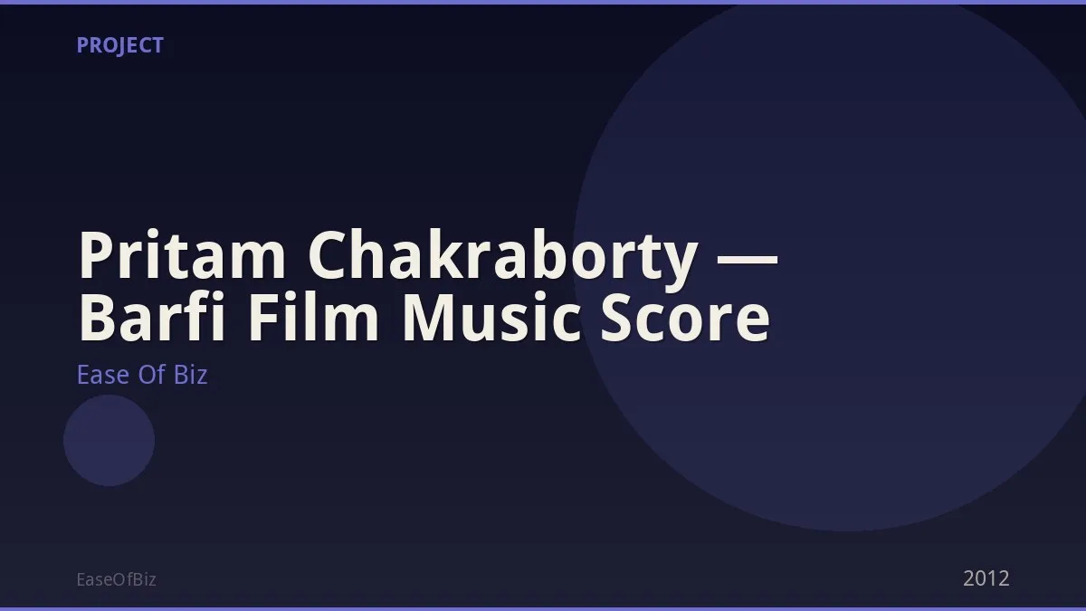 Pritam Chakraborty — Barfi Film Music Score