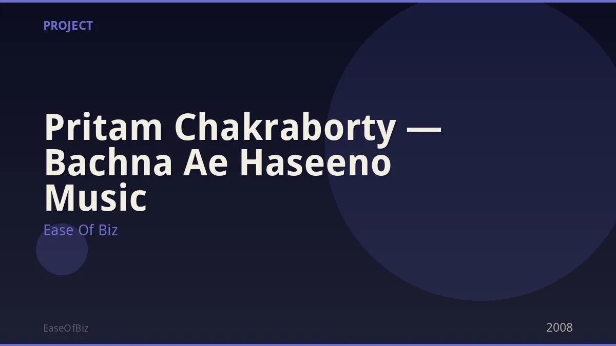 Pritam Chakraborty — Bachna Ae Haseeno Music