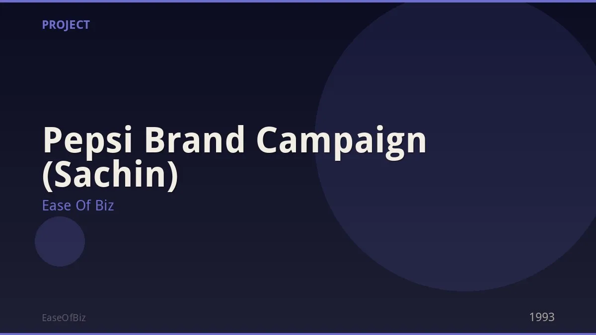 Pepsi Brand Campaign (Sachin)