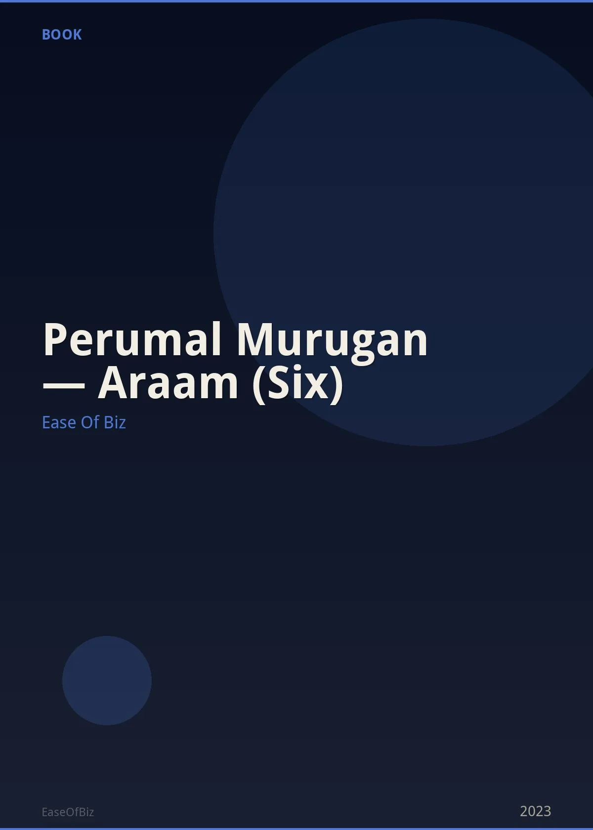 Perumal Murugan — Araam (Six)