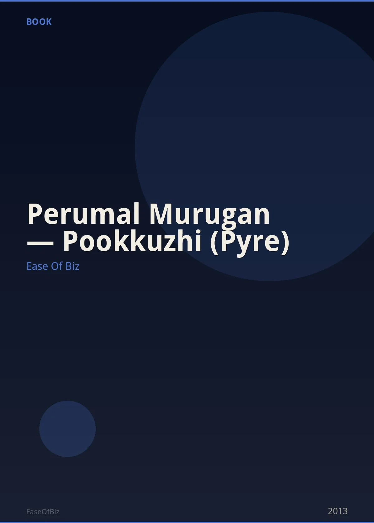 Perumal Murugan — Pookkuzhi (Pyre)