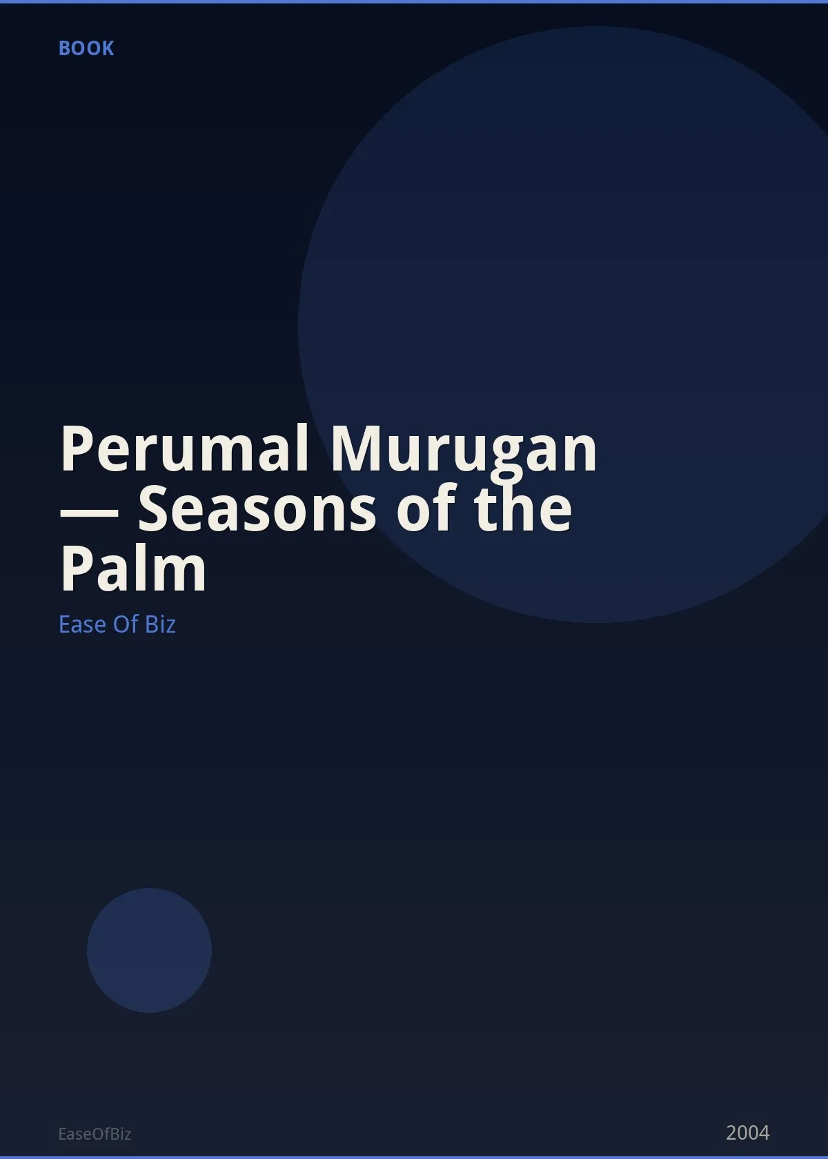 Perumal Murugan — Seasons of the Palm