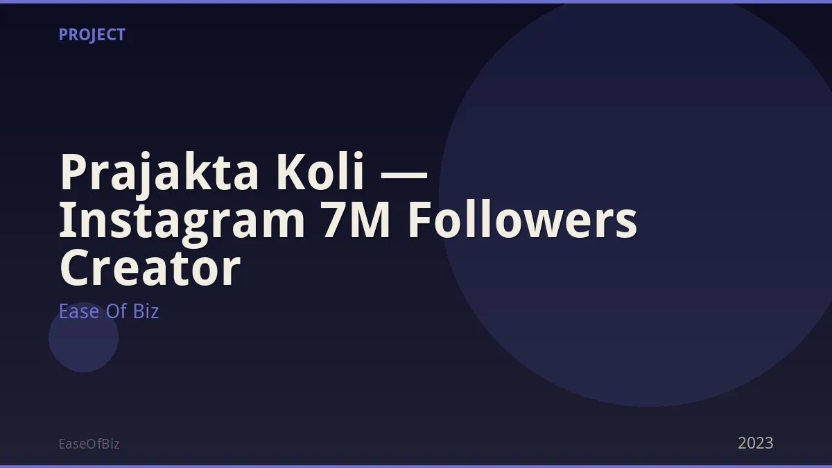 Prajakta Koli — Instagram 7M Followers Creator