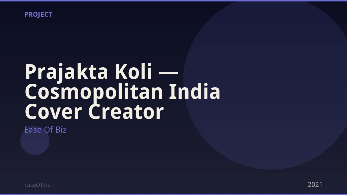 Prajakta Koli — Cosmopolitan India Cover Creator