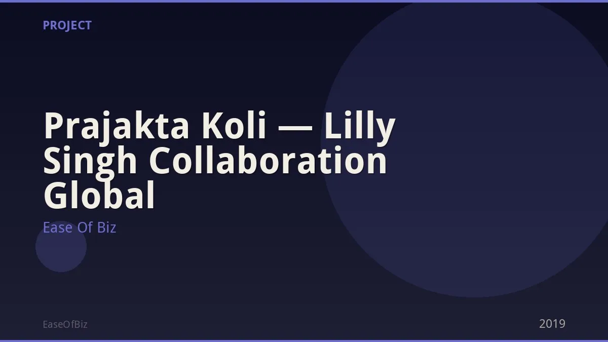 Prajakta Koli — Lilly Singh Collaboration Global