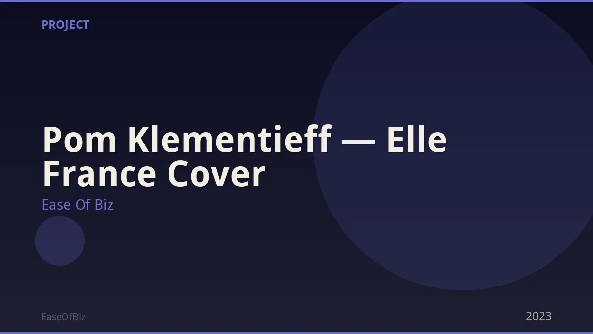 Pom Klementieff — Elle France Cover