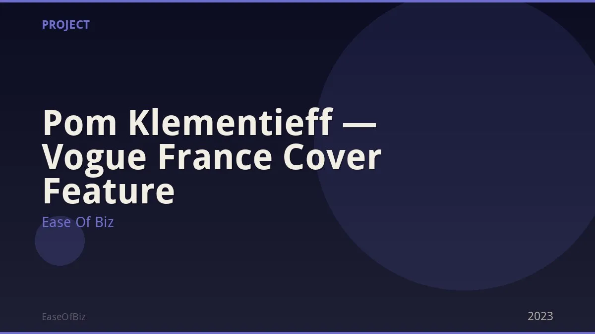 Pom Klementieff — Vogue France Cover Feature