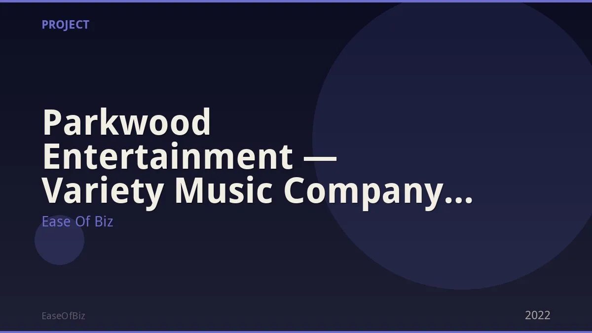 Parkwood Entertainment — Variety Music Company Year Award