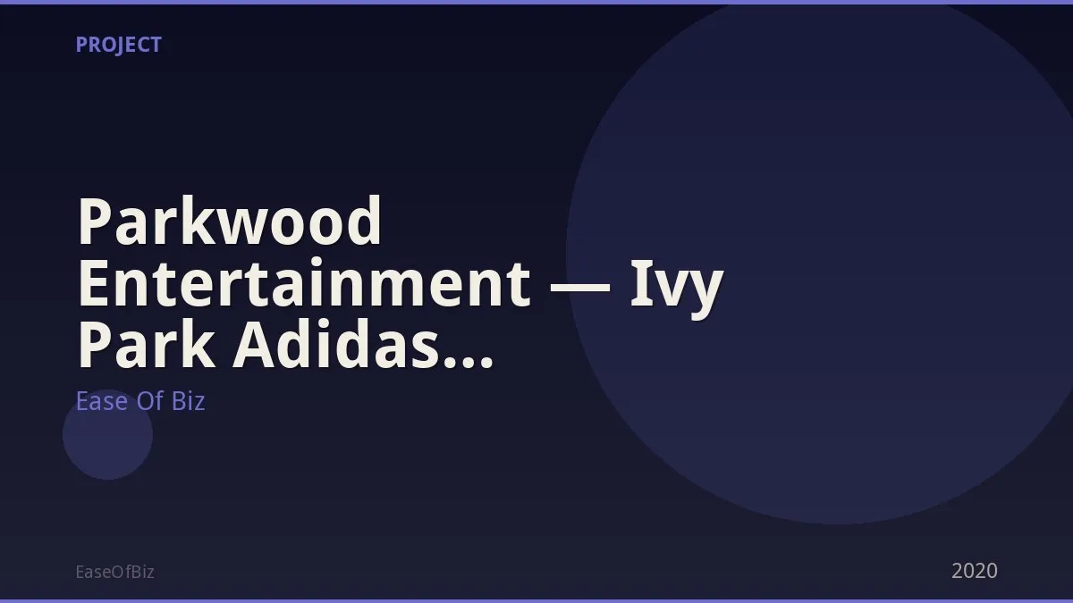 Parkwood Entertainment — Ivy Park Adidas Collaboration