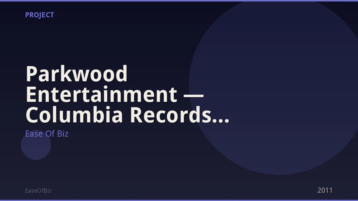 Parkwood Entertainment — Columbia Records Beyonce Deal