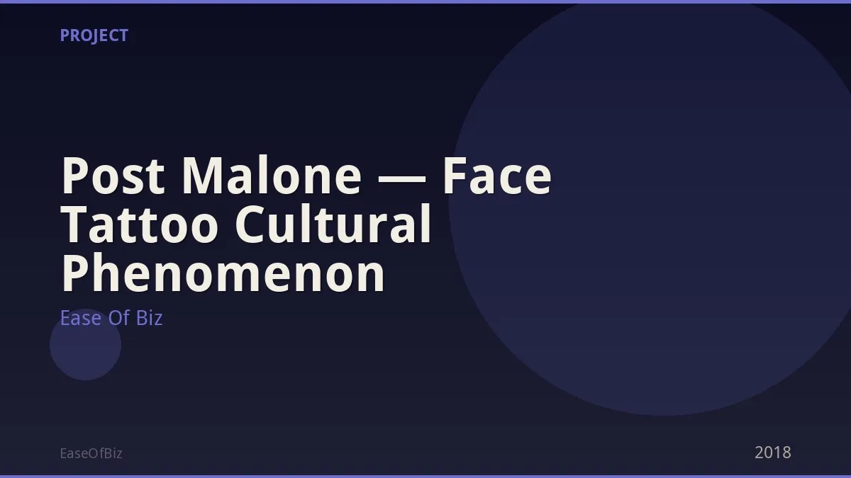 Post Malone — Face Tattoo Cultural Phenomenon