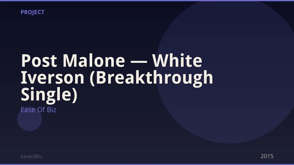 Post Malone — White Iverson (Breakthrough Single)
