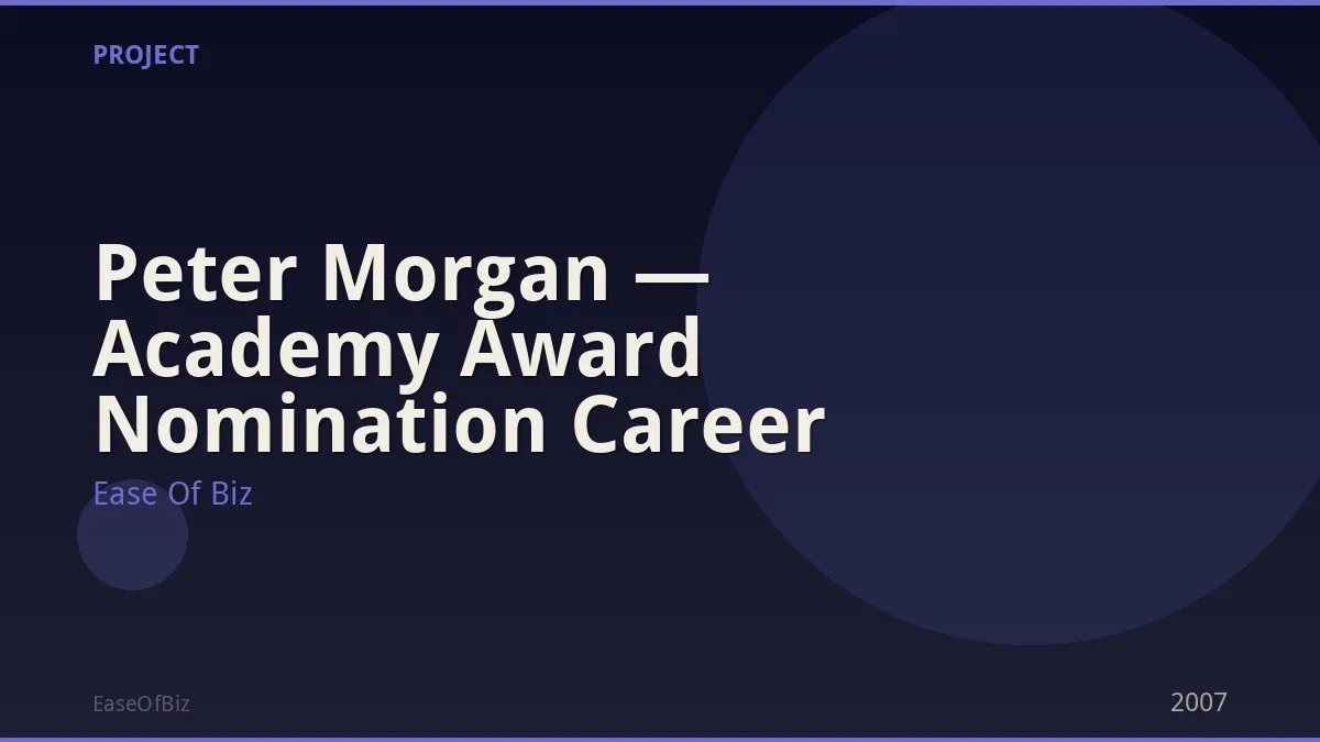 Peter Morgan — Academy Award Nomination Career