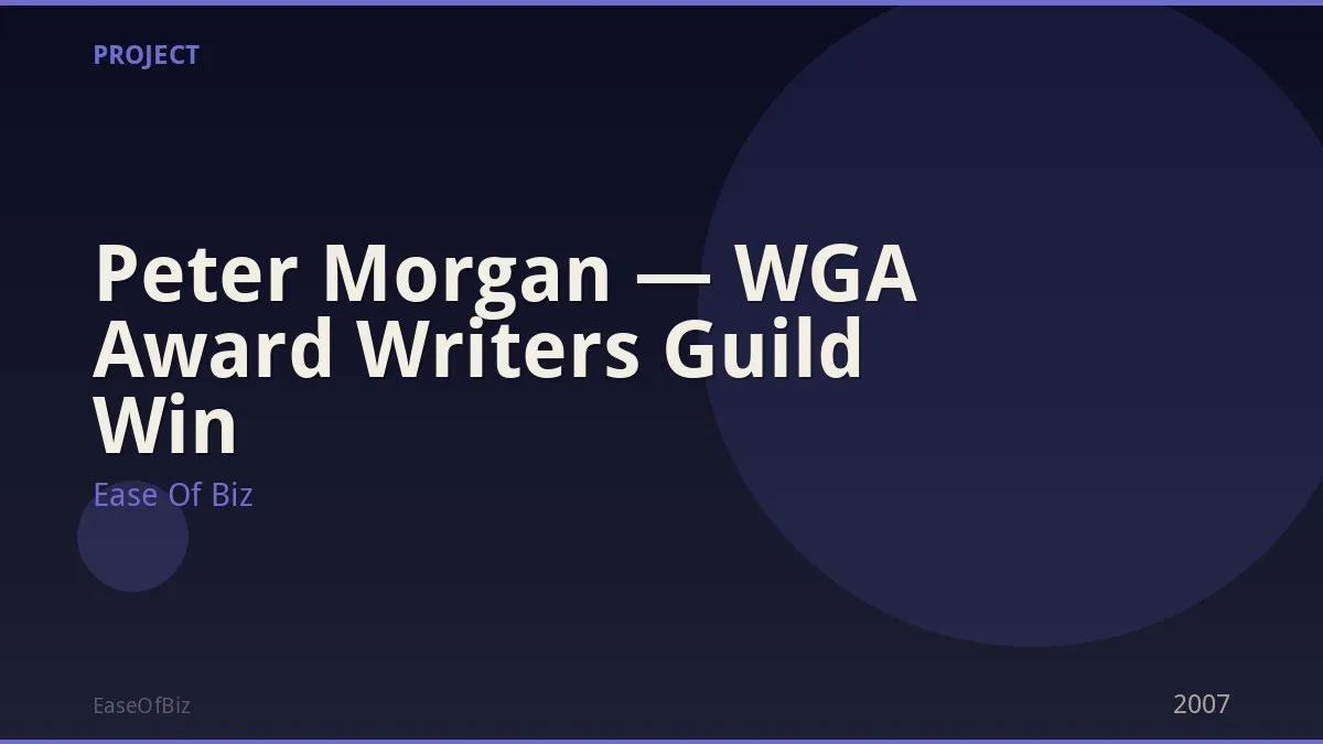 Peter Morgan — WGA Award Writers Guild Win
